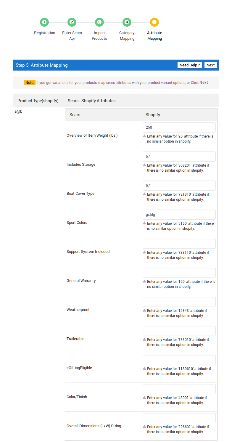 sears-attribute-mapping